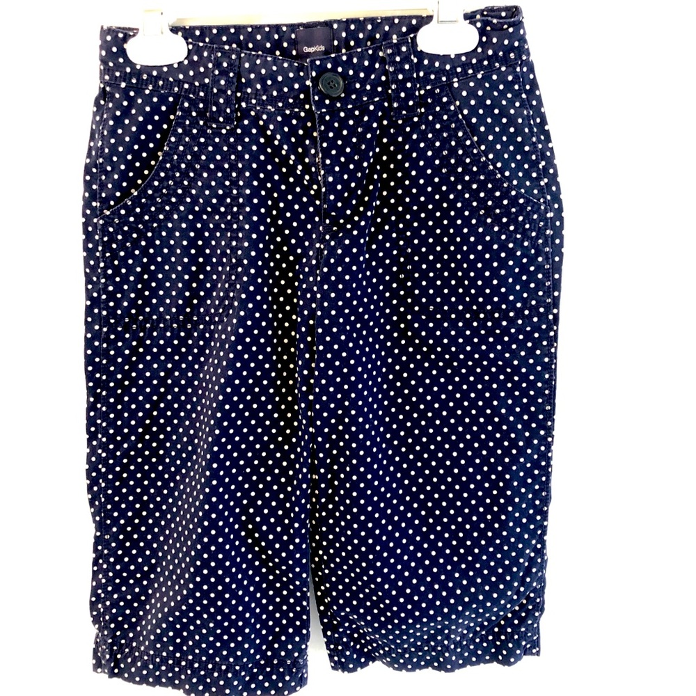 Gap Kids capris- wide leg- navy w/white polka dots